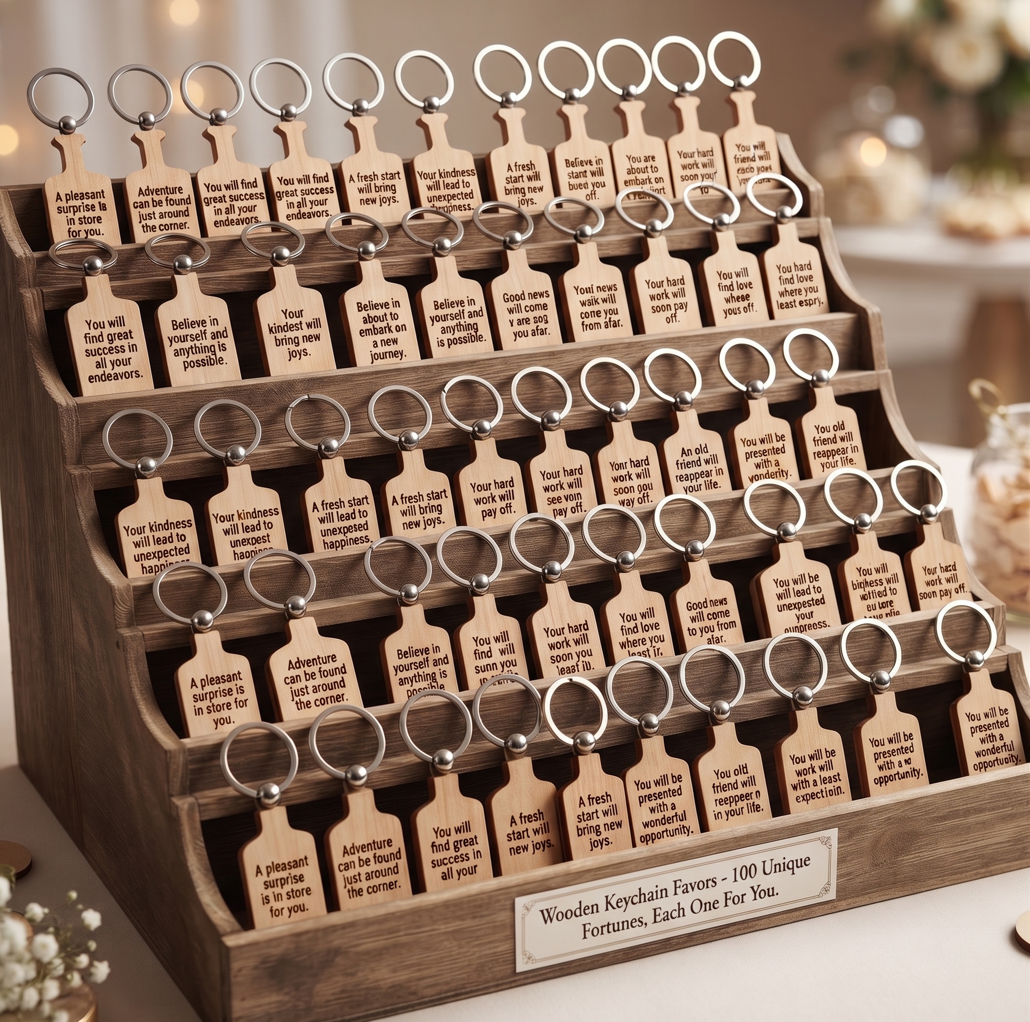 Wooden Keychain Favors